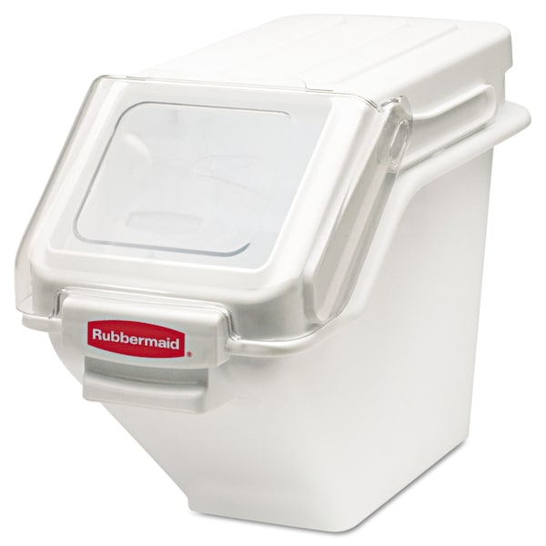 Rubbermaid Commercial ProSave Shelf Ingredient Bins, 5.4gal, 11.5w x 23.5d x 16 7/8h, White FG9G5700WHT - main